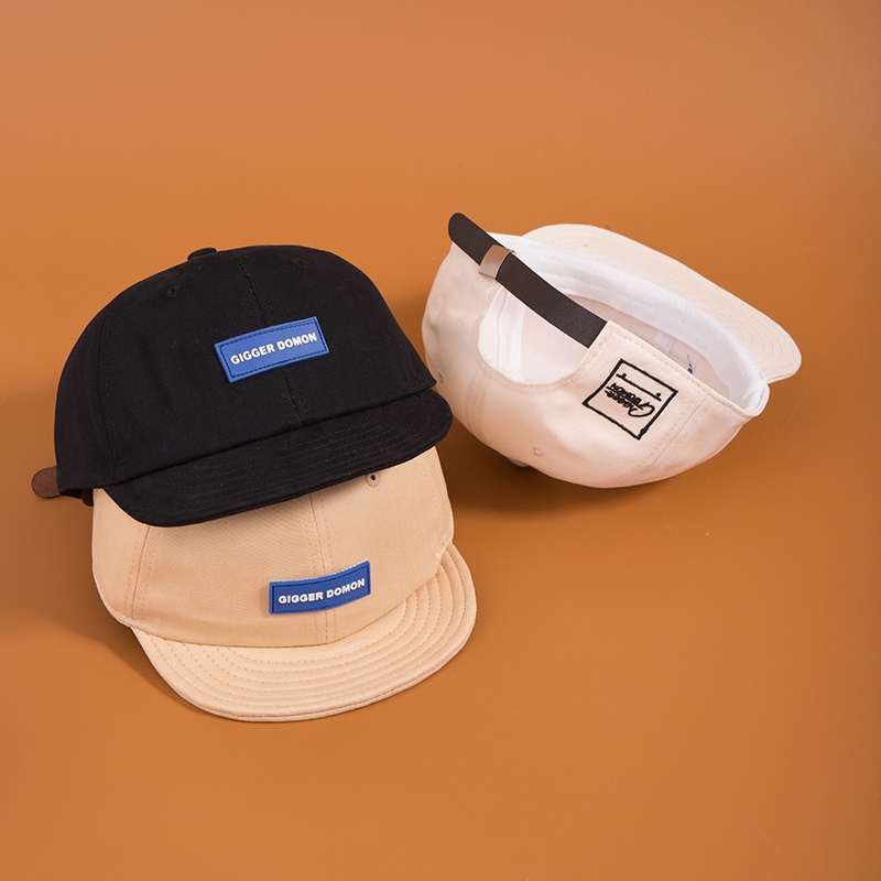 Mũ lưỡi trai bóng chày vành nhỏ thêu chữ phong cách hip hop Nhật Bản thời trang thường ngày xuân hè dễ phối đồ