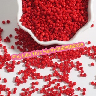 (gói 100g) Hạt cườm tấm đục các màu