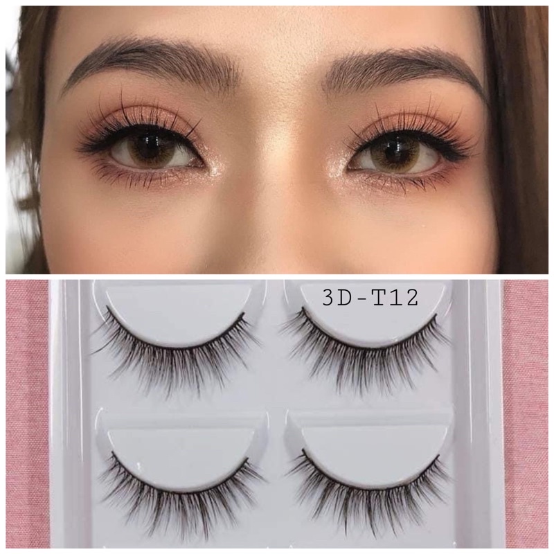 Mi giả, Lông Mi chồn tự nhiên quốc dân 3D-T12 Lammi Store