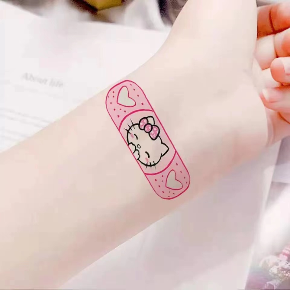 Hình Xăm Dán Băng Cá Nhân Hoạt Hình Dễ Thương Phong Cách Hàn Quốc Có 7 Kiểu Khác Nhau