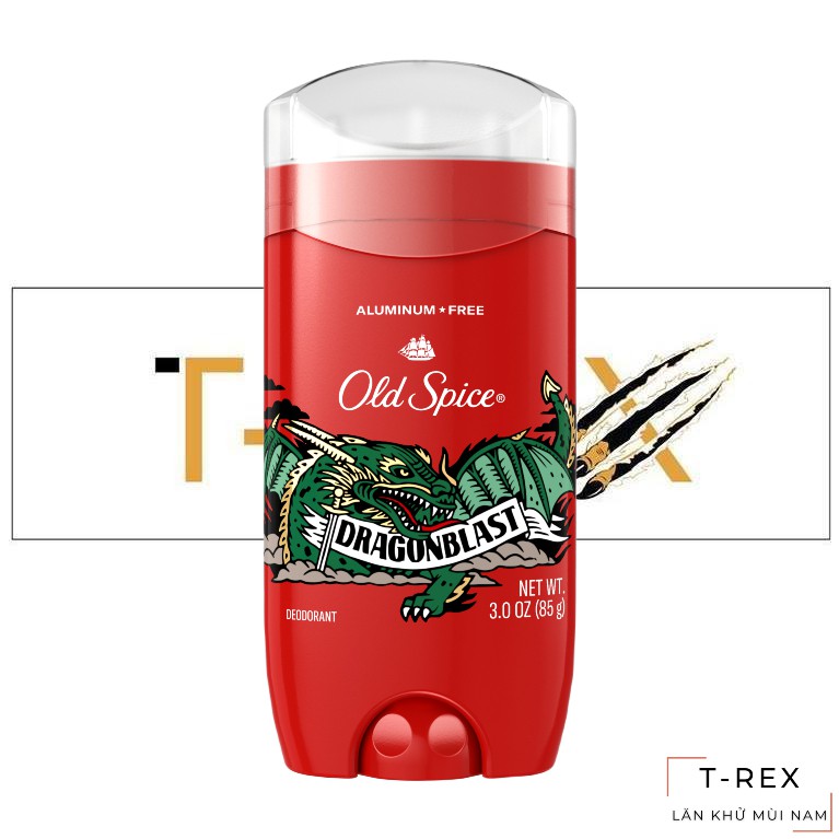 [FREESHIP-HÀNG AUTH] Lăn Sáp Khử Mùi Nam Old Spice DragonBlast 85g (Sáp Xanh)