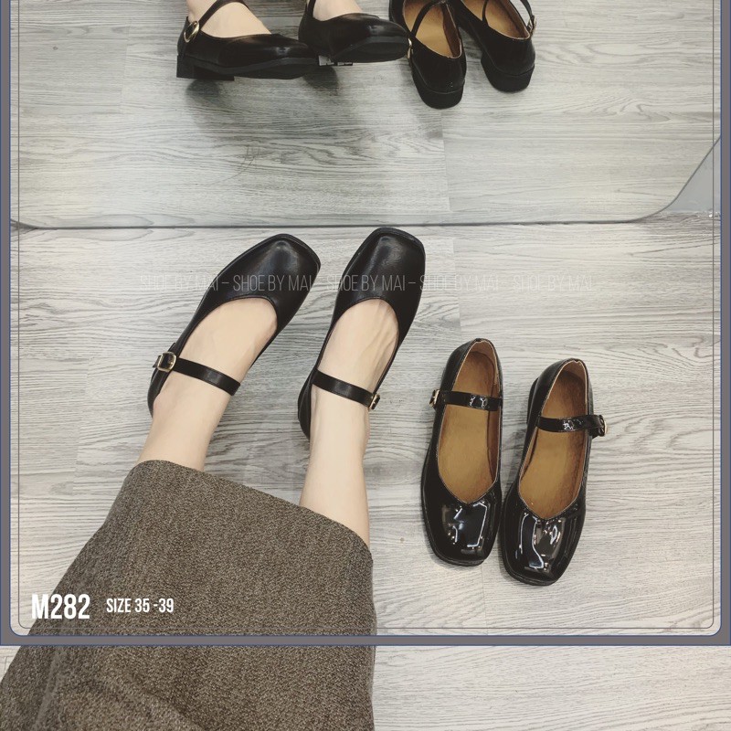 Giày quai hậu nữ, giày da nữ M282 SHOEBYMAI