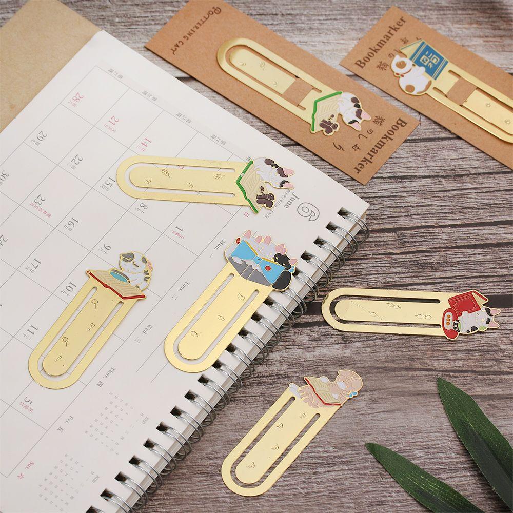 Thẻ Đánh Dấu Sách Bằng Kim Loại Họa Tiết Hoạt Hình