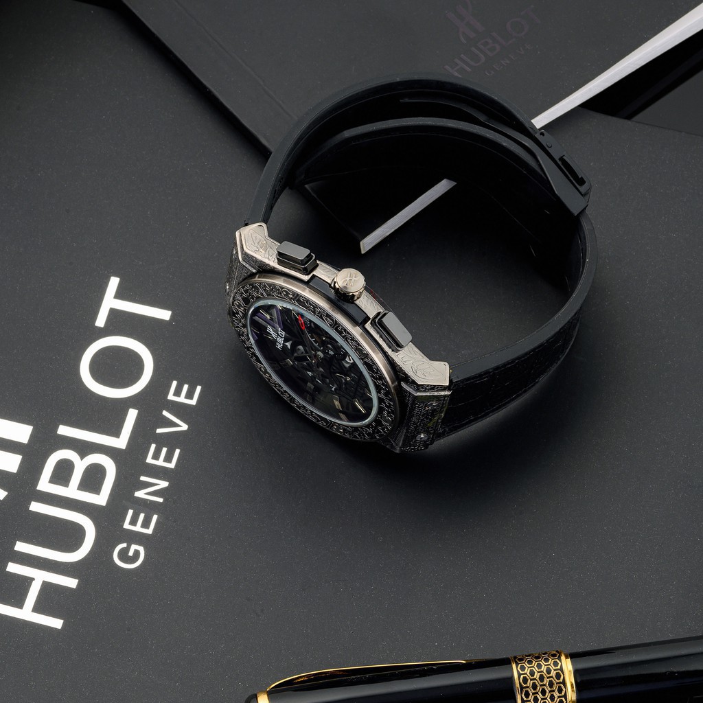 [Tặng box hãng] Đồng hồ nam Hublot cao cấp full đá DH207