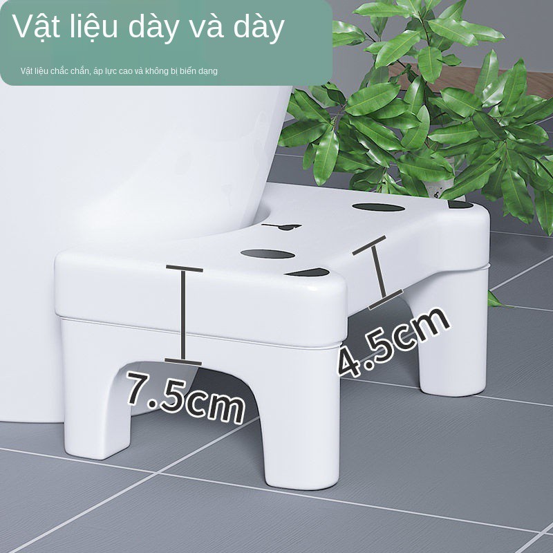 Dày bồn cầu bệ để chân chống trượt ngồi xổm tạo tác nhà vệ sinh dành cho người lớn xí bệt nhựa phân <