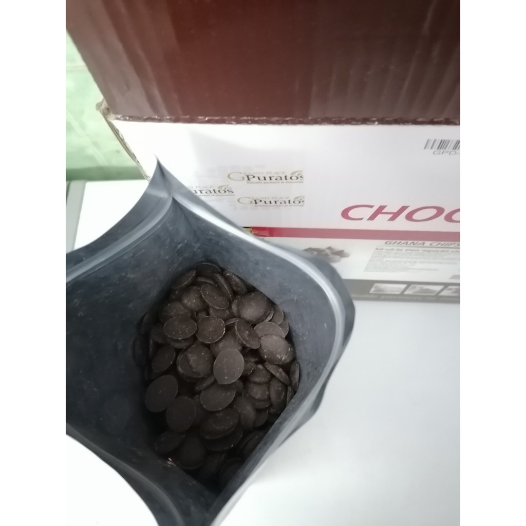 [200g] Sô cô la nguyên chất Nút Đen 65% [VN] PURATOS Dark couverture chocolate (chiết túi lẻ) (pr-hl) (nw5)