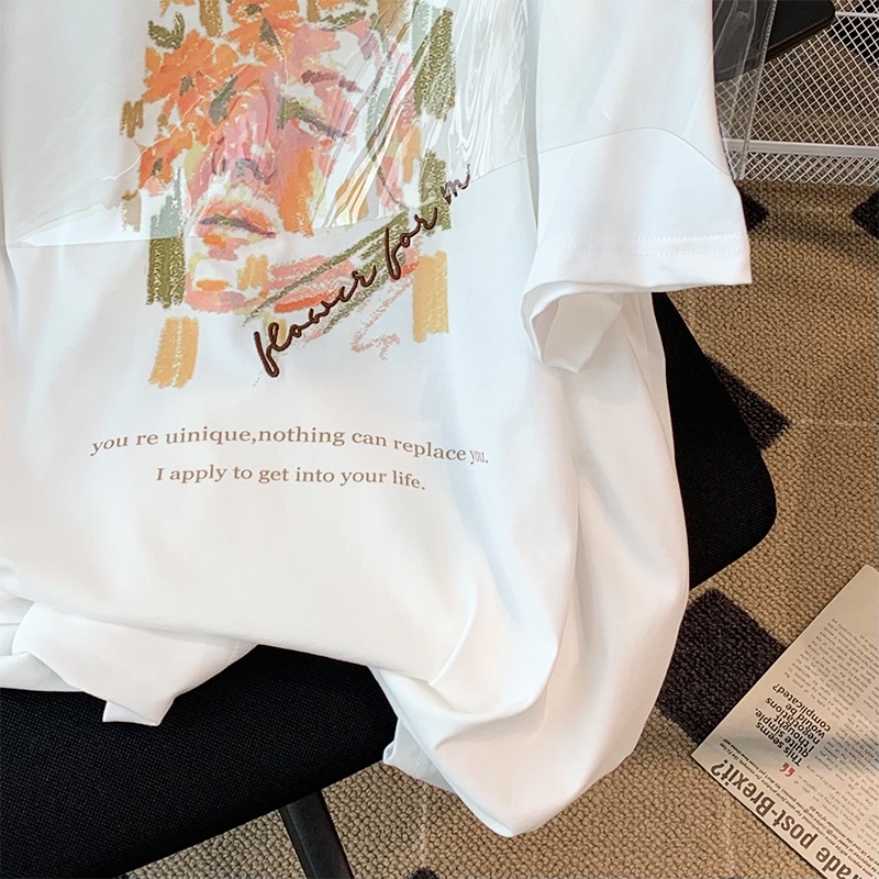 NRVP Áo Thun Nữ Tay Ngắn In Hình Phong Cách Hàn Quốc Thời Trang Mùa Hè 2022
