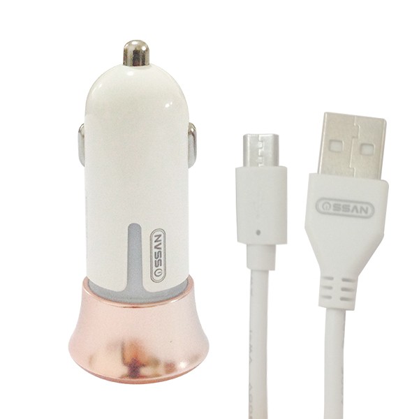 Củ sạc ô tô tẩu sạc ô tô chính hãng Ossan OS-CA01 gồm 1 tẩu sạc, 1 dây sạc micro usb