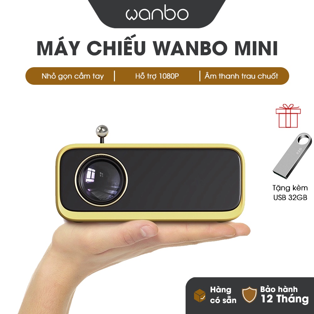 Máy chiếu Wanbo Mini Yellow - Nhỏ gọn,dễ di chuyển