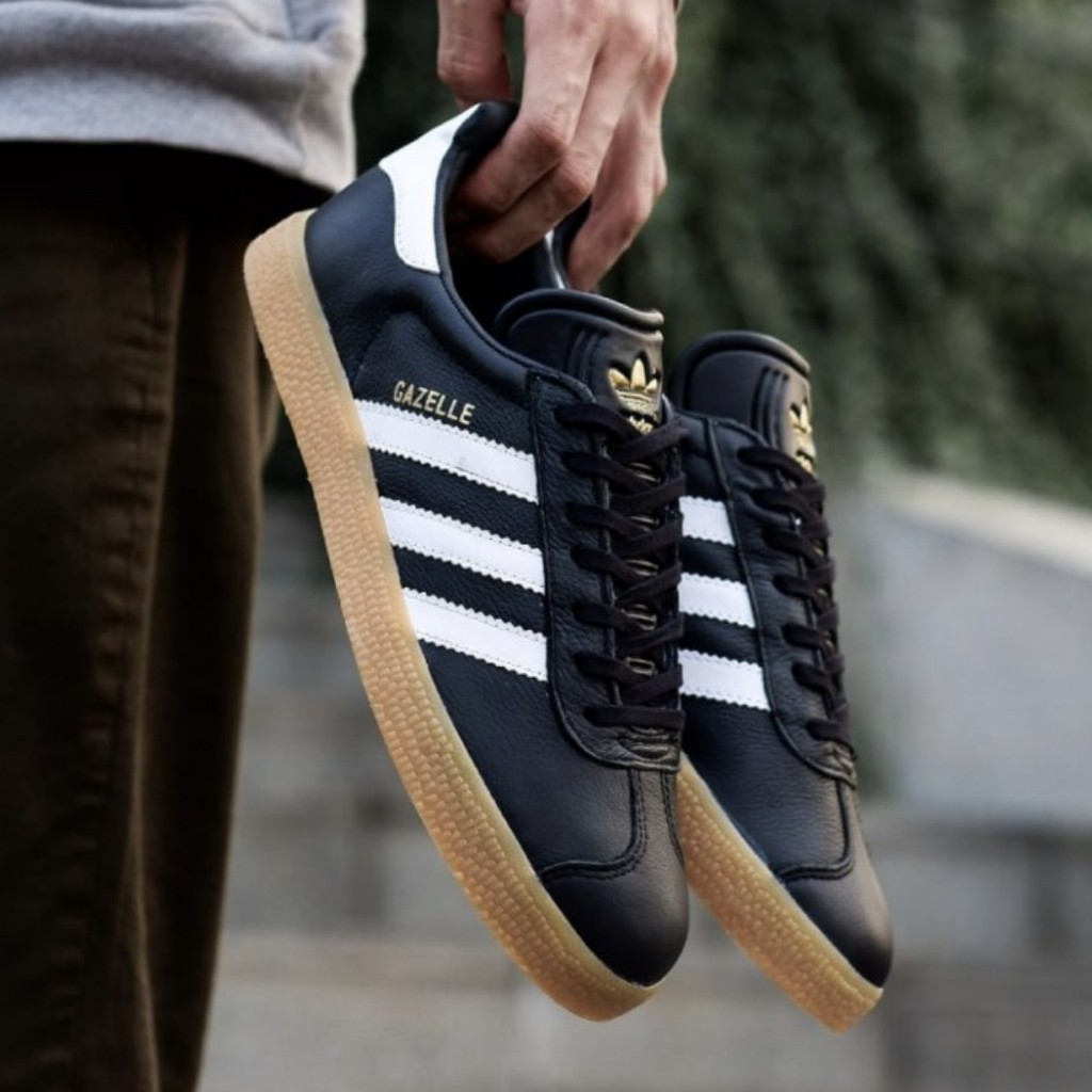 Giày Thể Thao Adidas Gazelle Bằng Da Màu Trắng / Đen