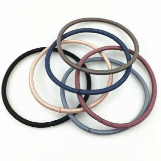 Combo 100 chiếc chun cột tóc tròn trơn nhiều màu