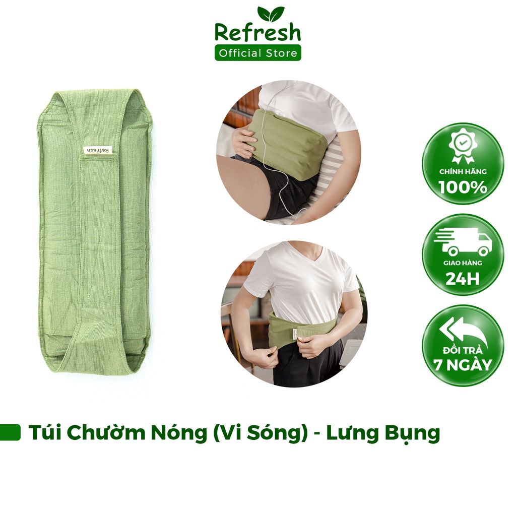 Túi Chườm Nóng, Chườm Lạnh Thảo Dược REFRESH Giảm Đau Lưng , Đau Hông, Đau Bụng Kinh Giảm Mỡ Bụng, Giãn Cơ