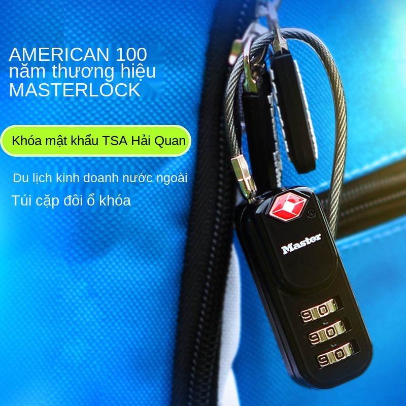 US Master Lock, Khóa Hải quan TSA, Khóa mật khẩu ở nước ngoài, Khóa hành lý thời trang, Miễn phí vận chuyển 4674D