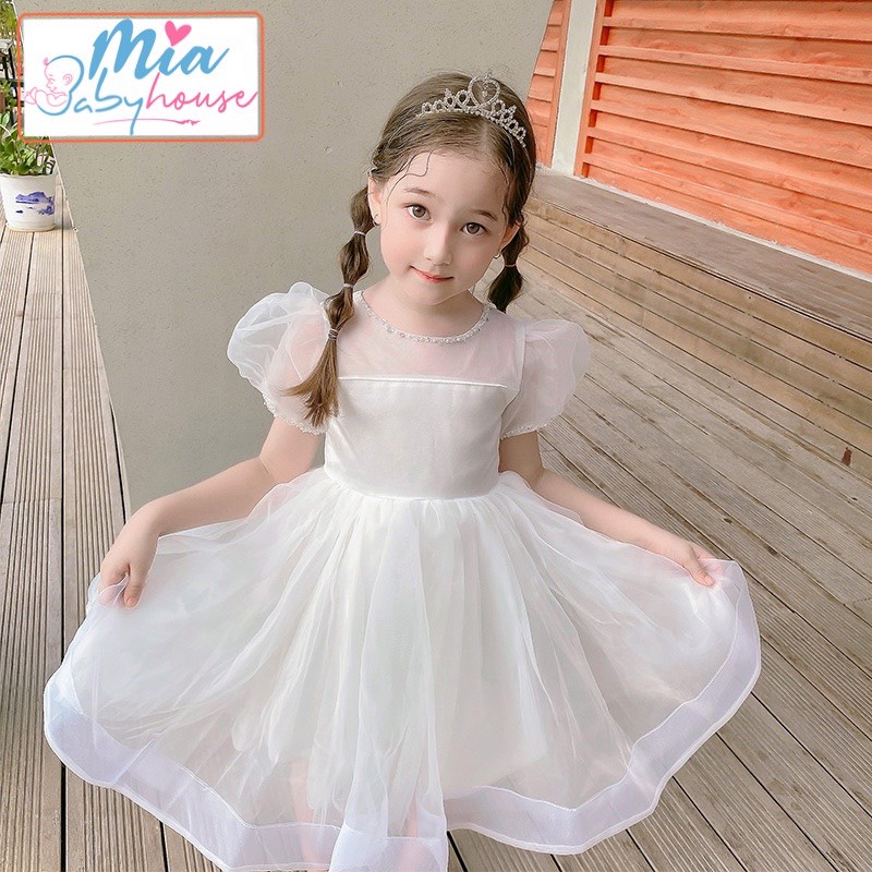 (Tặng nơ cài tóc) Váy Đầm Công Chúa Thiết Kế cho bé gái, váy đầm voan Hàn cao cấp