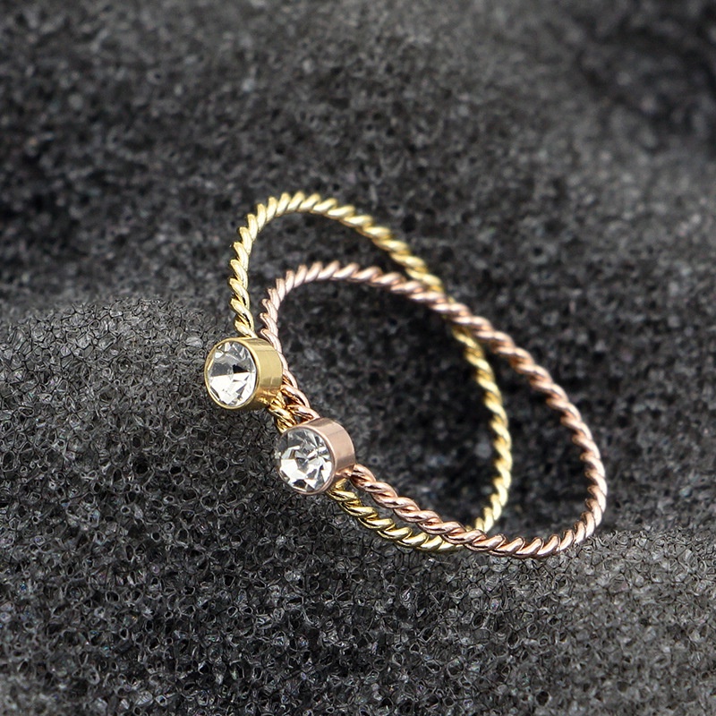 [FreeShip] Nhẫn nữ titan đá xoắn J1-306 - CAM KẾT KHÔNG BAY MÀU