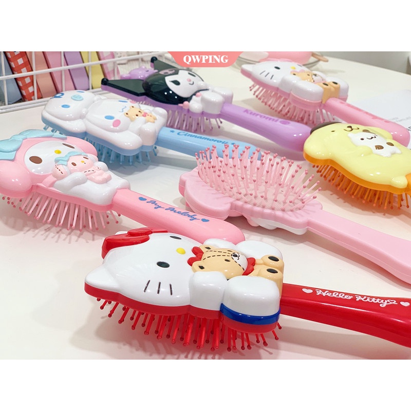 Gương Trang Điểm Cầm Tay Chống Tĩnh Điện Hình Cinnamoroll Kuromi My Melody Dễ Thương