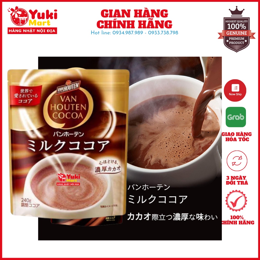 Bột Ca Cao Sữa Van Houten Nhật Bản 240g