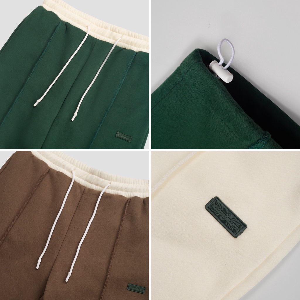 Quần nỉ dài Basic Line Pants, Quần nỉ xuông ống rộng bo gấu nam nữ unisex, Brand Luminos