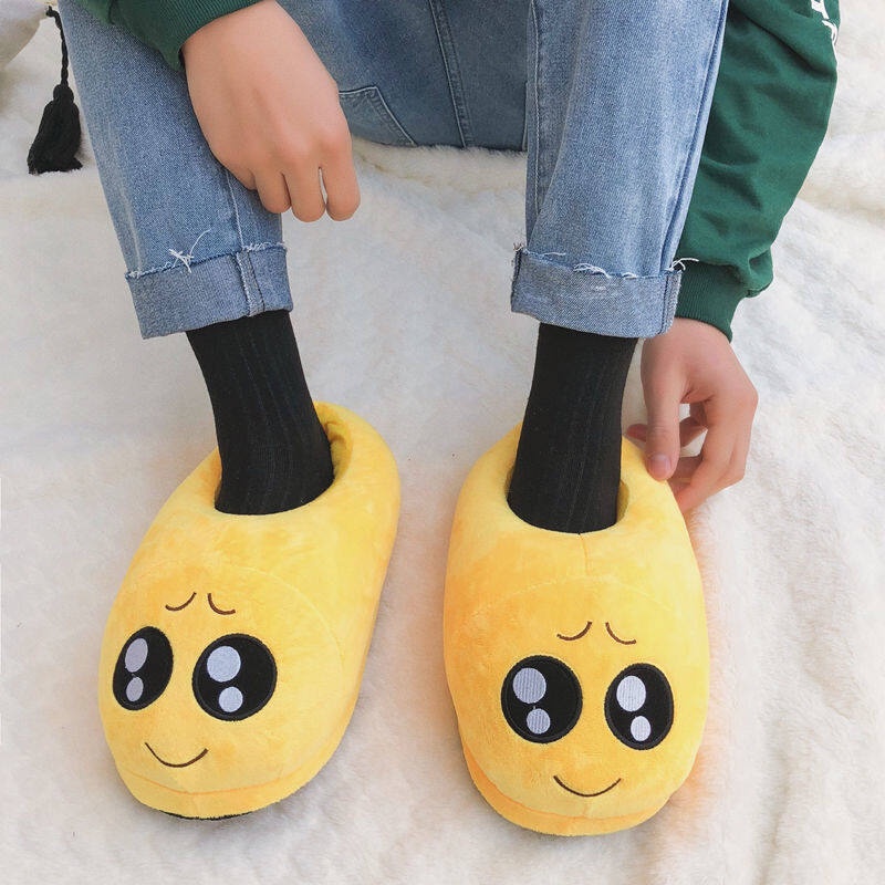 Dép Bông Đi Trong Nhà Hình Emoji Dễ Thương