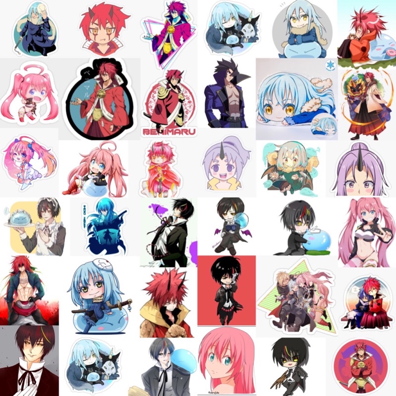 Hình dán Sticker Tensei Shitara Slime datta ken 30-60 cái ép lụa khác nhau / Stiker anime Tensei Shitara Slime datta ken