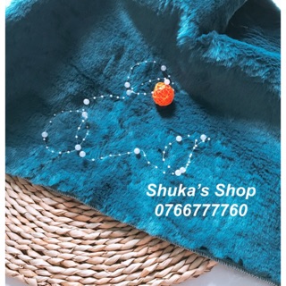 Thảm lông chụp ảnh xanh cổ vịt ngắn mới