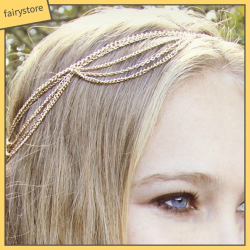 Vòng Cài Tóc Nhiều Lớp Đính Tua Rua Thời Trang