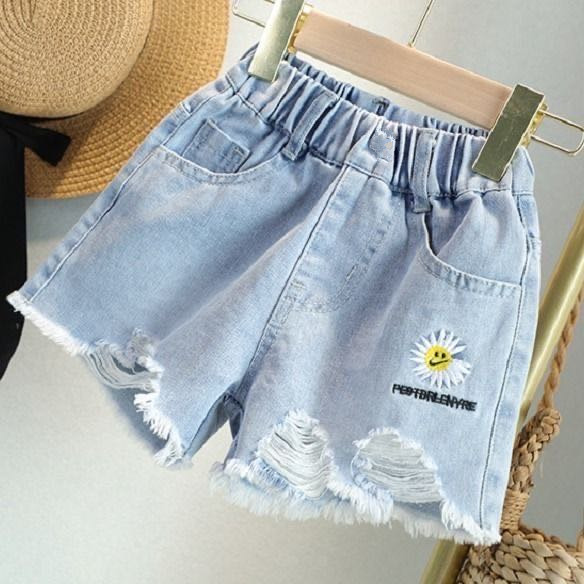 Quần Short Denim Cho Bé Gái