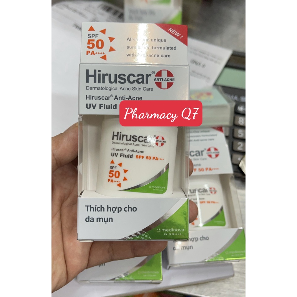 Kem chống nắng dành cho da dầu, da mụn Hiruscar Anti-Acne UV Fluid 25g SPF50 PA++++