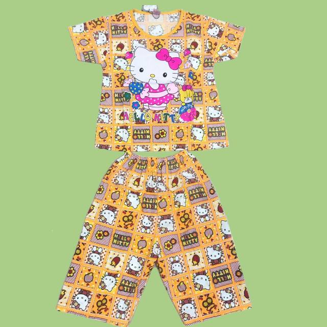 Bộ Đồ Ngủ Pijama In Hình Hello Kitty Dễ Thương Cho Bé Từ 10-12 Tuổi