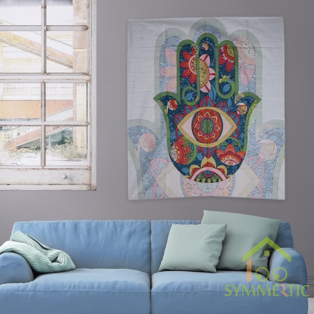 Khăn trải bàn vải polyester hoạ tiết Mandala