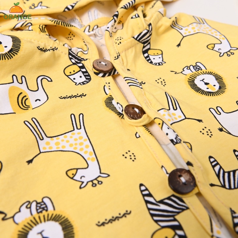 Áo choàng chống nắng họa tiết bách thú cho bé