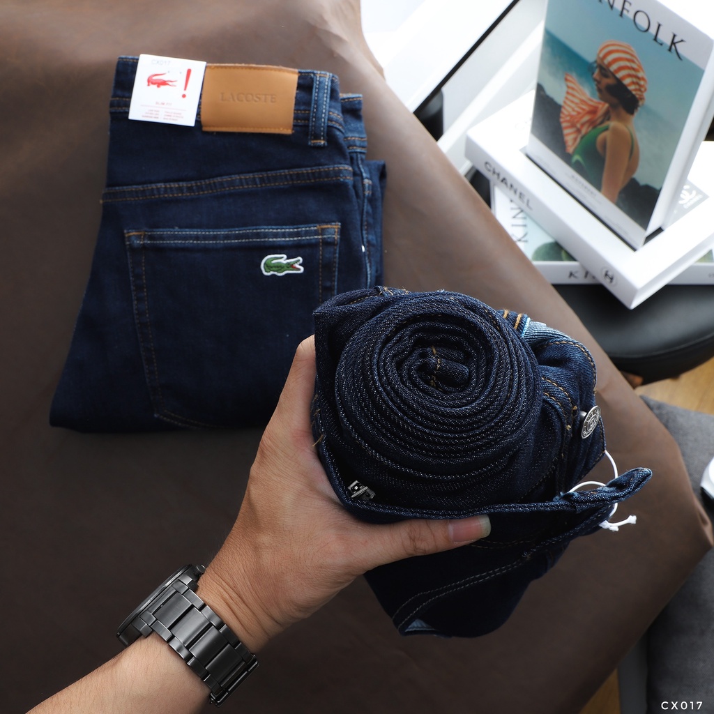 Quần jean dài LCT Việt Nam Xuất Khẩu, chất vải indigo chân xanh xịn CX017