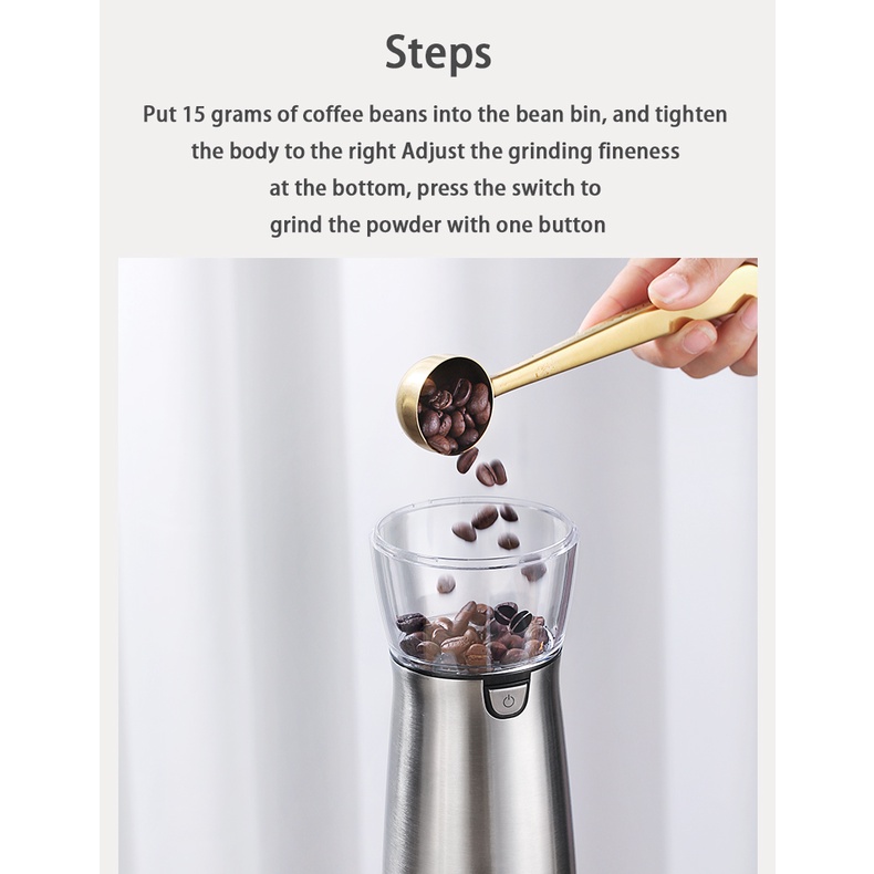 Bincoo Máy xay cà phê sạc USB tự động