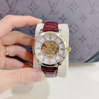 Đồng hồ Nam Rolex cơ, dây da mềm, bảo hành 12 tháng