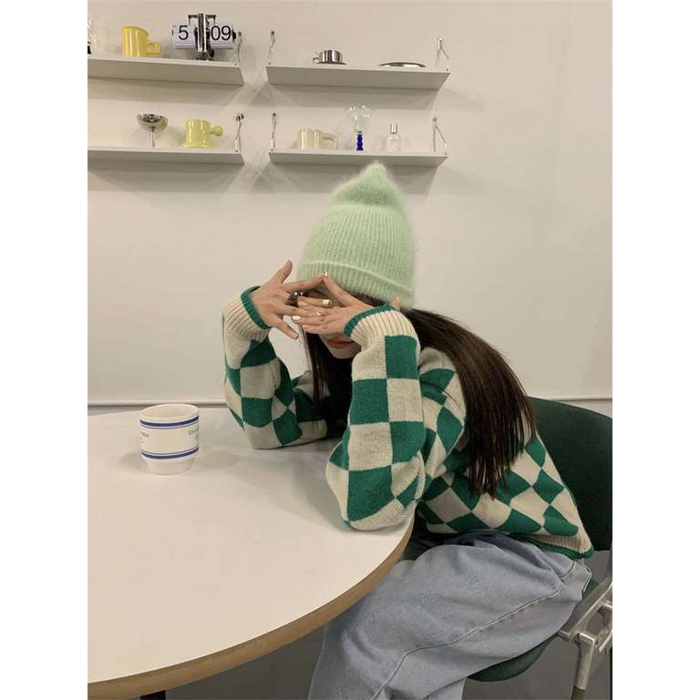 Áo Khoác cardigan Dệt Kim Tay Dài Cổ Chữ V Dáng Rộng Phong Cách Hàn Quốc Dành Cho Nữ