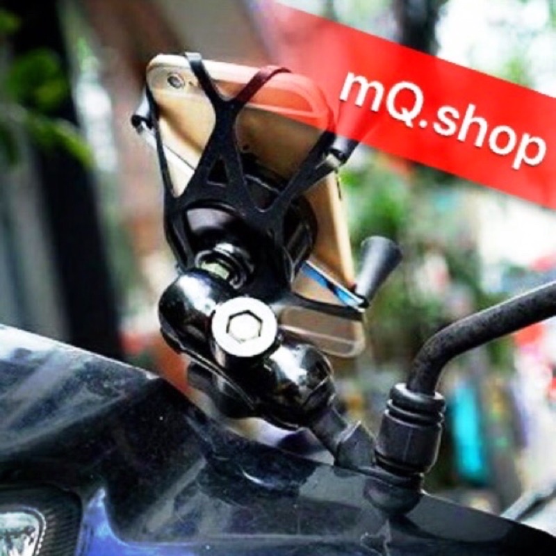 GIÁ ĐỠ ĐIỆN THOẠI KÈM SẠC TRÊN XE MÁY CAO CẤP mQ.shop