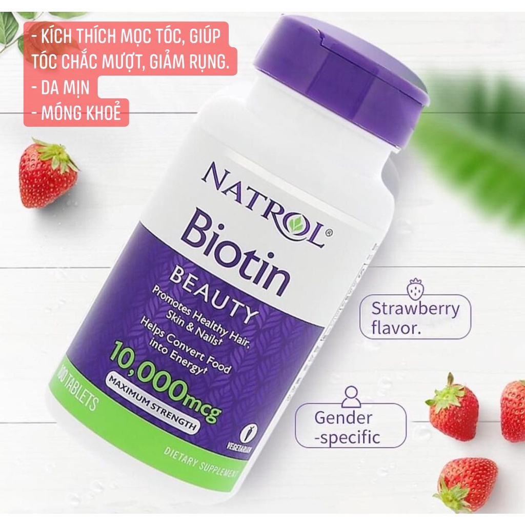Biotin 10000 Mcg 100 Viên Của Mỹ - Biotin 10.000 mcg