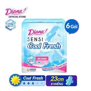 Combo 6 gói BVS Sensi Cool KHÔNG cánh siêu mát (8 MIẾNG / GÓI)