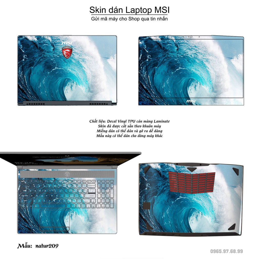 Skin dán Laptop MSI in hình thiên nhiên nhiều mẫu 8 (inbox mã máy cho Shop)