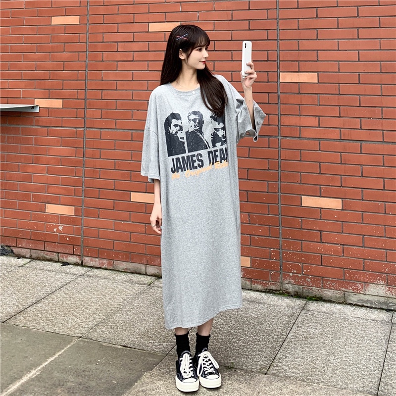 Đầm NgắN Tay Cổ TròN, In HọA TiếT MớI Lạ Cho Nữ