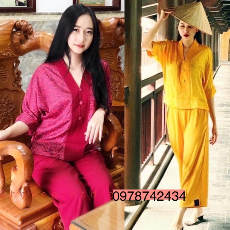 Đồ lam Đi Chua ✅Bà Lai 3 Nút Gấm ✅