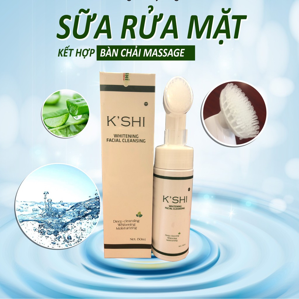 fo555 MUA sữa rửa mặt trắng da kiêm nước tẩy trang K’SHI whitening facial cleansing 150ml chính hãng