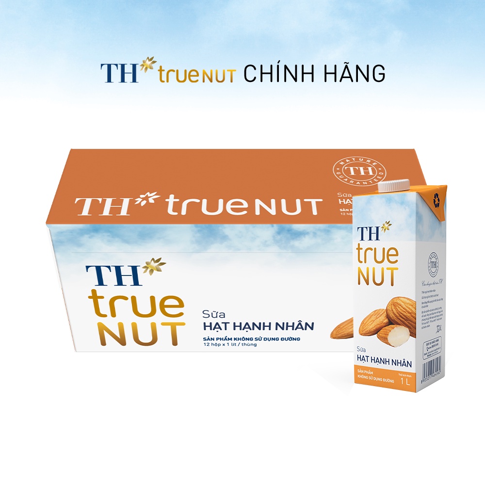 Thùng 12 hộp sữa hạt hạnh nhân TH True Nut 1L (1L x 12)