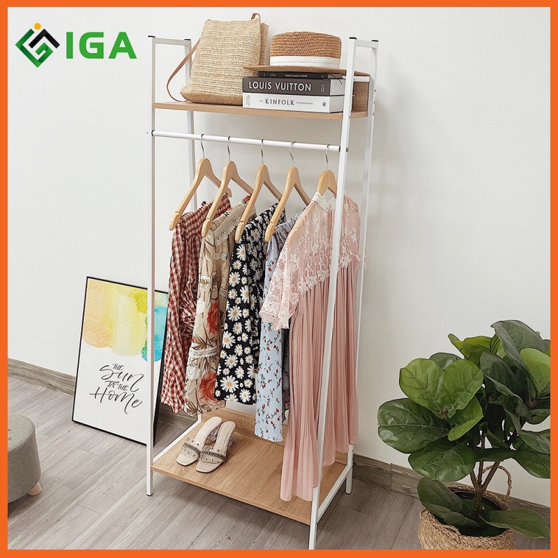 Giá treo quần áo giá để đồ đa năng khung thép chống gỉ - gm13 Xả