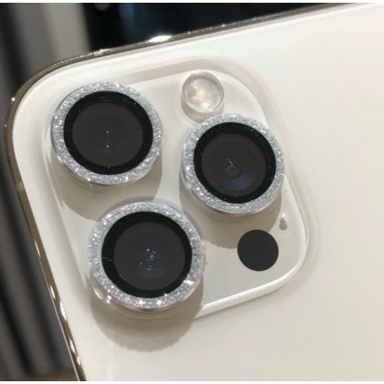 Bộ 3 vòng Titan đính kim tuyến bảo vệ camera dành cho iPhone 12 ProMax, 11 ProMax