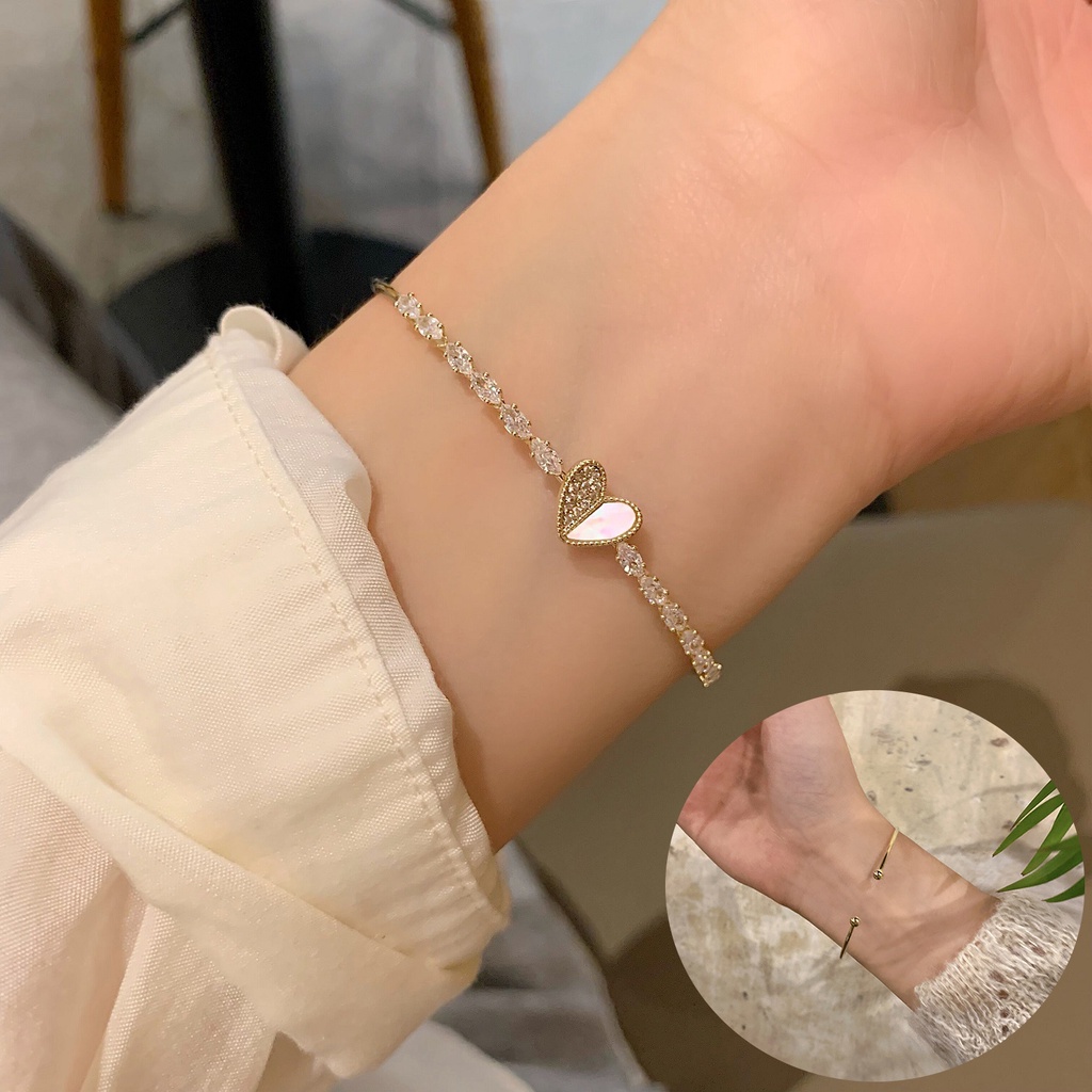 Vòng Tay Thanh Lịch Đơn Giản Phong Cách Hàn Quốc Có Thể Điều Chỉnh Kích Thước Cho Nữ