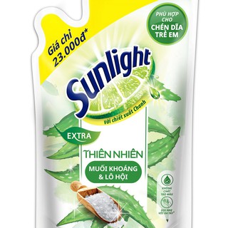 Túi nước Rửa Chén Sunlight Thiên Nhiên Dạng 750g date mới