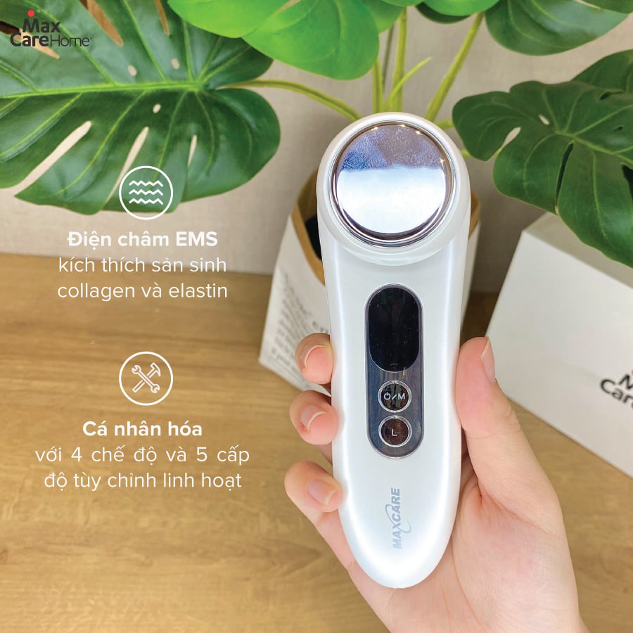 Máy đẩy tinh chất MAXCARE MAX888 điện di ion massage nâng cơ mặt tẩy trang dưỡng da chống lão hoá mát xa matxa SIMI