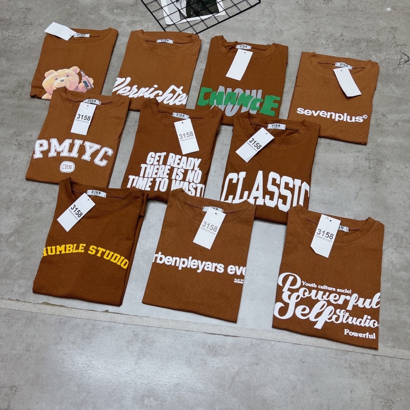 Áo thun 3158 Quảng Châu ( nâu đất)