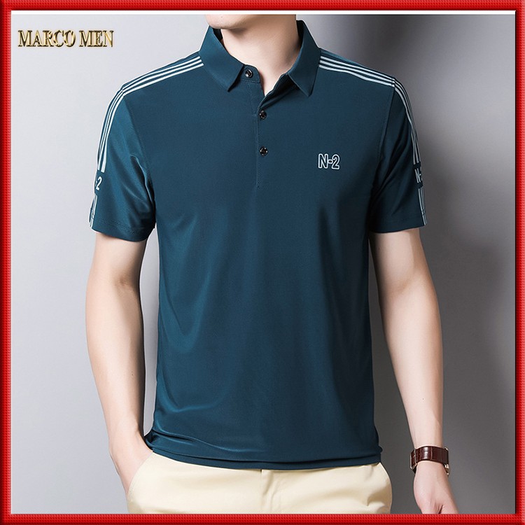 Áo thun nam Polo phối kẻ vải cá sấu thun lạnh CAO CẤP PL001 | BigBuy360 - bigbuy360.vn